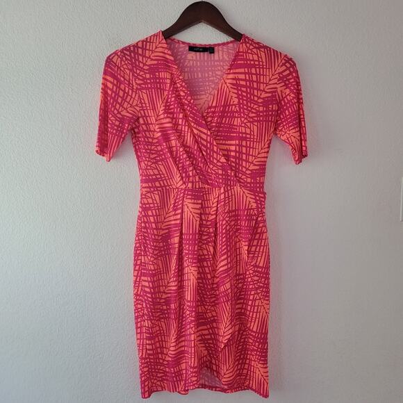 Apt. 9 Dresses & Skirts - Apt. 9 Petite Faux Wrap Pink Dress Size Petite XS